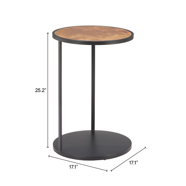 Zuo Modern Nodo Side Table - Stylish Brown & Black Finish With Durable Mdf And Iron, Perfect For Modern Spaces Brown Mdf,Iron 110753-zuo-modern