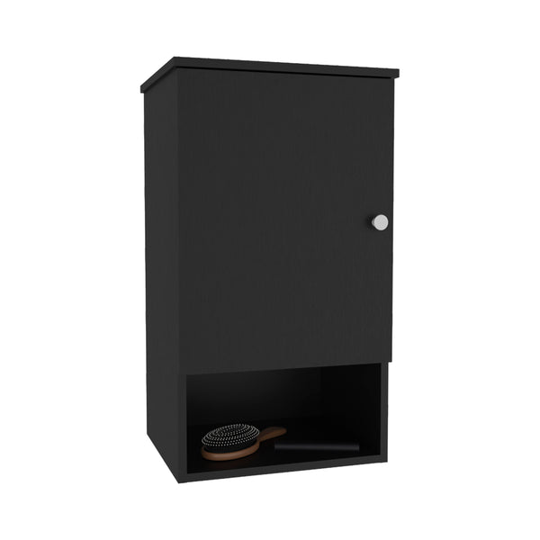 English Elm Medicine Compact Wall Cabinet with Mirror Door, Engineered Wood Storage, Durable, Space-Saving Design Black 29.92 L x 18.9 W x 4.33 H B097P250858