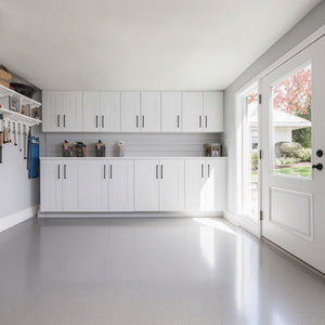 English Elm White Solid Wood Wall Cabinet - 1 Door, 2 Adjustable Shelves For Kitchen, Bathroom, Laundry Storage T2950P366450-GIGA