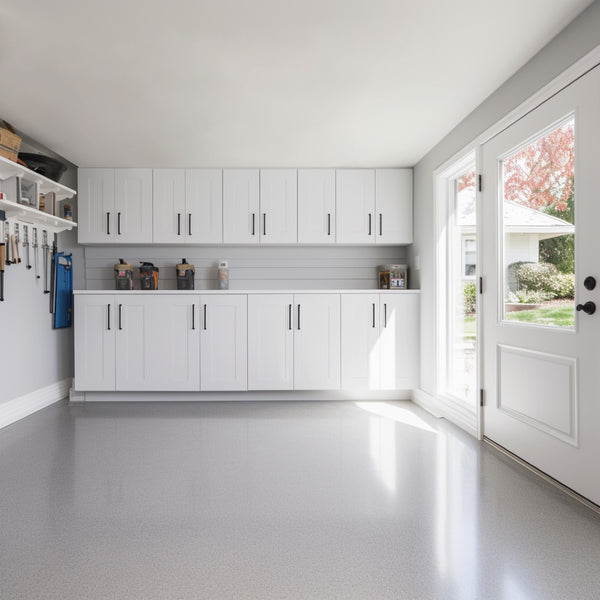 English Elm White Solid Wood Wall Cabinet - 1 Door, 2 Adjustable Shelves For Kitchen, Bathroom, Laundry Storage T2950P366450-GIGA