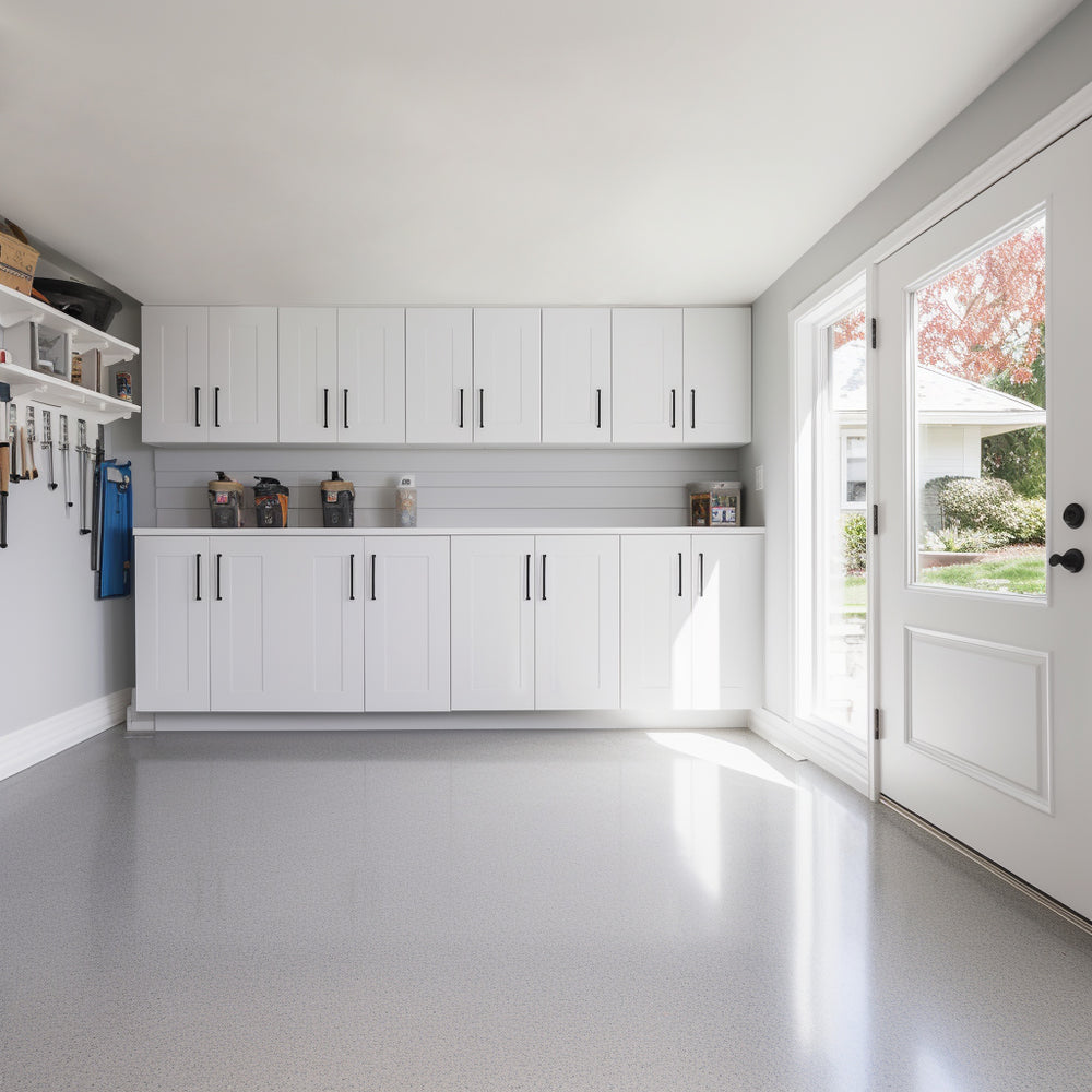 English Elm Maximize Storage with Solid Wood Shaker Wall Cabinet White Adjustable Shelves T2950P366444