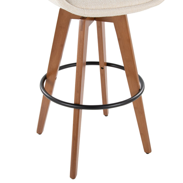 English Elm Dining/accent Chair Solid Wood Tapered Legs Cream Upholstery Mid-century Modern Seating Cream B202P471199