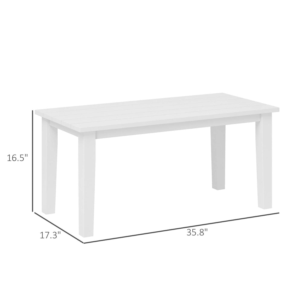 English Elm Outdoor Hdpe Slatted Rectangle Coffee Table for Patio Deck and Poolside Use T3971P444012
