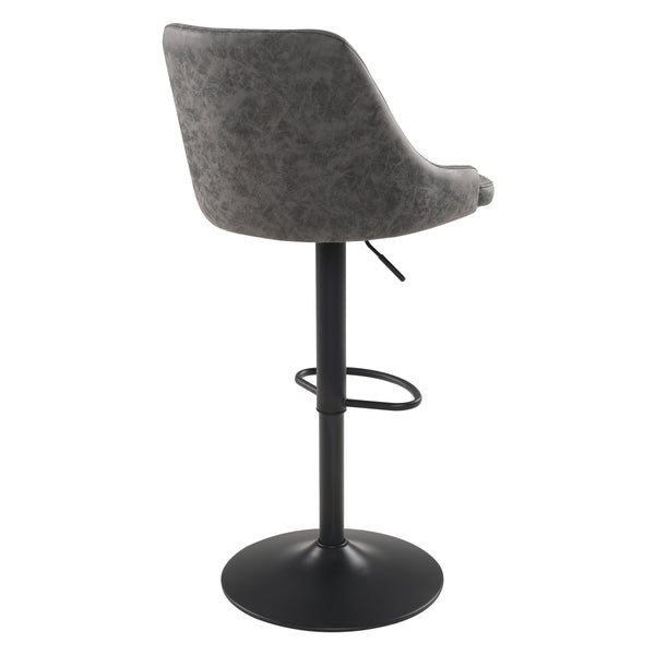 OSP Home Furnishings Sylmar Height Adjustable Stool Charcoal