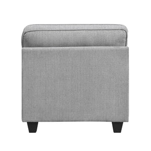 English Elm Contemporary Chenille 3 Piece Sofa Set with Pocket Coil Support and Reversible Cushions Gray B011S02476