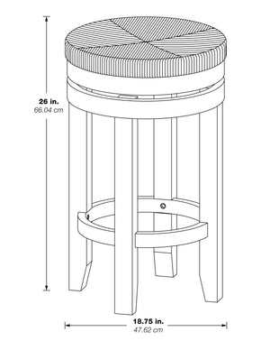 OSP Home Furnishings 26" Swivel Stool  - Set of 2 White