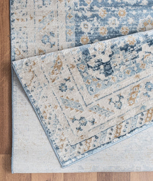 English Elm Noble Elegant Navy Area Rug, 5'3" X 7'3", Soft & Durable For High-Traffic Homes With Kids & Pets B186P181073