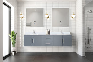 English Elm Dark Grey 80 in Double Bath Vanity with Cultured Marble Top, Soft-Close Storage & Chrome Faucet Set B2731P258725