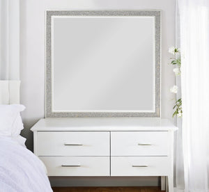 English Elm Sliverfluff Mirrored Frame with Champagne Finish Accent, Modern 31"x33" Wall Mirror with Acrylic Shine and Durable Wood Construction Champagne 40 L x 40 W x 3 H B2726P271965