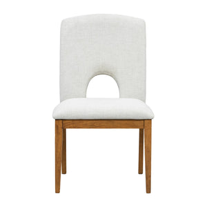 English Elm TOPMAX Solid Wood 5-Piece Extendable Round Dining Set with 16.2" Removable Leaf and Upholstered Chairs Walnut SP000062AAD