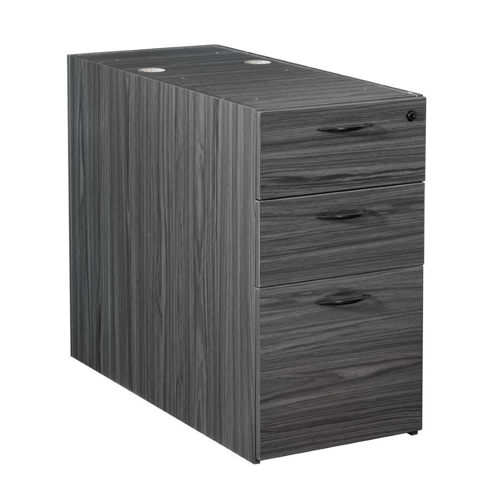 OSP Home Furnishings Napa Under Desk Pedestal with Box File Drawers for Office Organization 36"D NAP-265-SGW