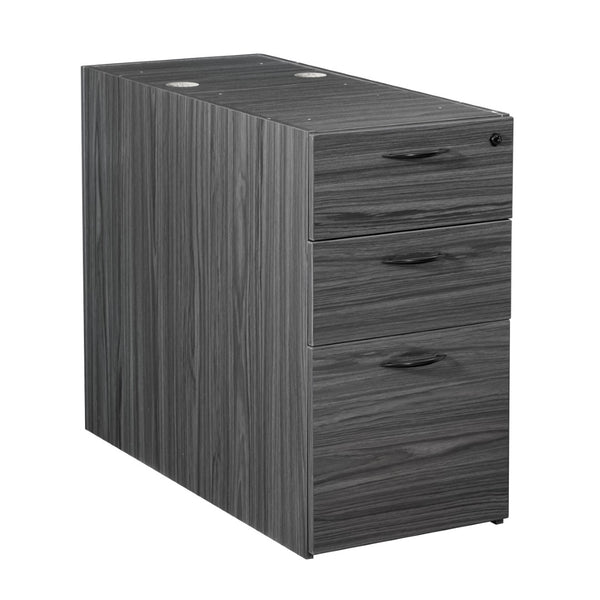 OSP Home Furnishings Napa Under Desk Pedestal with Box File Drawers for Office Organization 36"D NAP-265-SGW