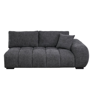 English Elm Chosen Chenille Sectional Sofa with Toss Pillows and Dual Chaises, Pocket Coil Seats, Durable Frame Gray 43 L x 81.88 W x 16.5 H B2726S00038