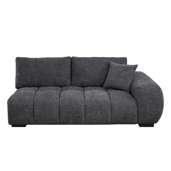 English Elm Chosen Chenille Sectional Sofa with Toss Pillows and Dual Chaises, Pocket Coil Seats, Durable Frame Gray 43 L x 81.88 W x 16.5 H B2726S00038