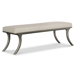 Bernhardt Bernhardt Upholstered Tribeca Bench With Barlow Textured Steel Base, 55.75" W — Transitional Flair 333506