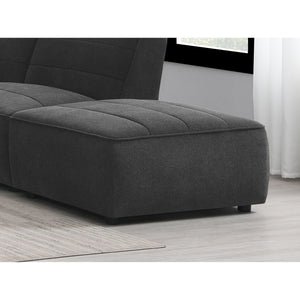 English Elm Ortega Boucle Square Ottoman Textured Charcoal Upholstery for Living Room Seating B062P451788