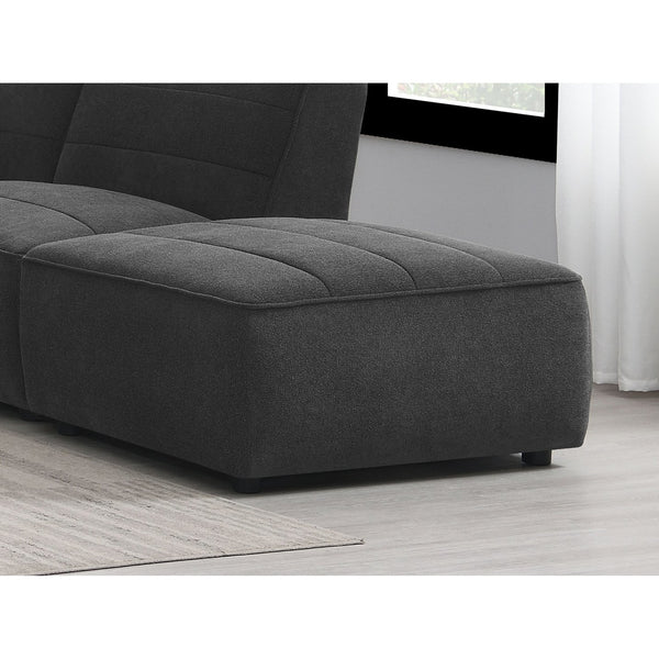 English Elm Ortega Boucle Square Ottoman Textured Charcoal Upholstery for Living Room Seating B062P451788