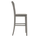 Homelegance By Top-Line Juliette X-Back Bar Height Chairs (Set of 2) Grey Rubberwood