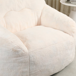 English Elm Bean Bag Chair - Luxurious Faux-Fur Sofa With High-Density Foam, Ideal For Relaxing, Gaming & More! W2200P313788