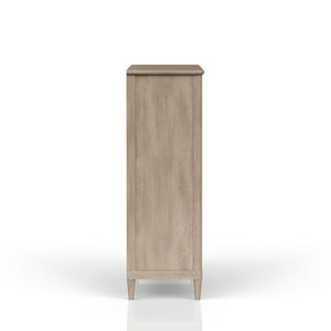 English Elm 5 Drawer Chest with Felt Top Drawer, Cedar-Lined Bottom & Custom Hardware in Neutral Finish, Solid Wood Piece Sand 43 L x 21.25 W x 53.25 H B2699P218792