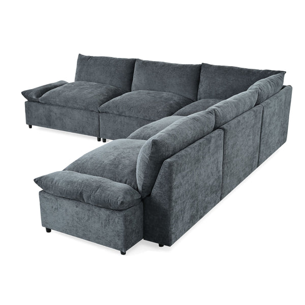English Elm [not Sold Separately] Deep Gray Modular Sectional with Storage and Overstuffed Cushions N767P234454R