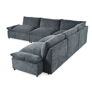 English Elm [not Sold Separately] Deep Gray Modular Sectional with Storage and Overstuffed Cushions N767P234446R