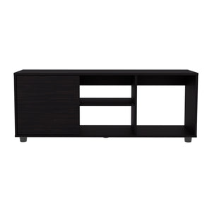 English Elm Adel 51" TV Stand for Up to 60" TVs — Black MDF Media Console with 4 Shelves, Cabinet & Cable Management B200P286983