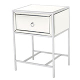 Christopher Knight Home® - Noble House - Inka Mirrored Silver 1 Drawer Side Table