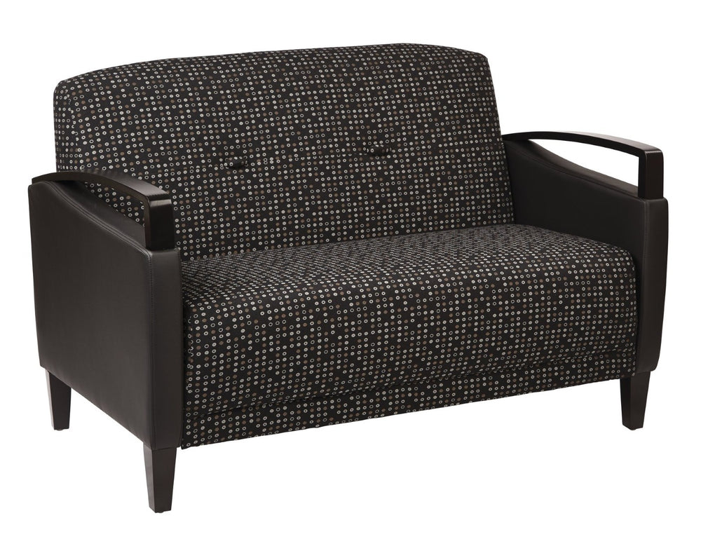 OSP Home Furnishings Main Street Upholstered Accent Chair with Tapered Wood Legs and Box Spring Seat Support MST52-K101/R107