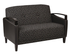 OSP Home Furnishings Main Street Upholstered Accent Chair with Tapered Wood Legs and Box Spring Seat Support MST52-K101/R107
