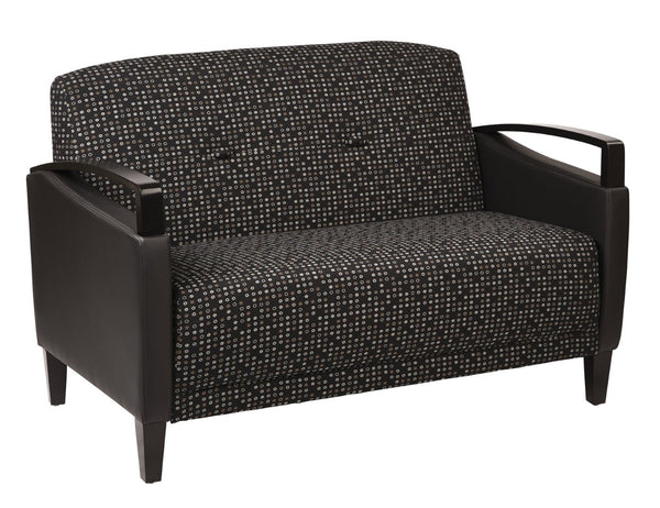 OSP Home Furnishings Main Street Upholstered Accent Chair with Tapered Wood Legs and Box Spring Seat Support MST52-K101/R107
