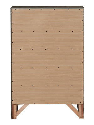 English Elm Marilla Modern G1503-D Dresser with Beveled Molded Resin Fronts, Dovetailed Drawers, Fully Assembled Gray 52 L x 33 W x 20 H B078108037