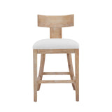 Christopher Knight Home® - Noble House - - 27" Counter Stools Set Of 2, Upholstered Counter Height Bar Stools With Solid Rubber Wood Frame, Backrest, Footrest, Armless Barstools For Home Bar, Kitchen Counter, Beige & Natural