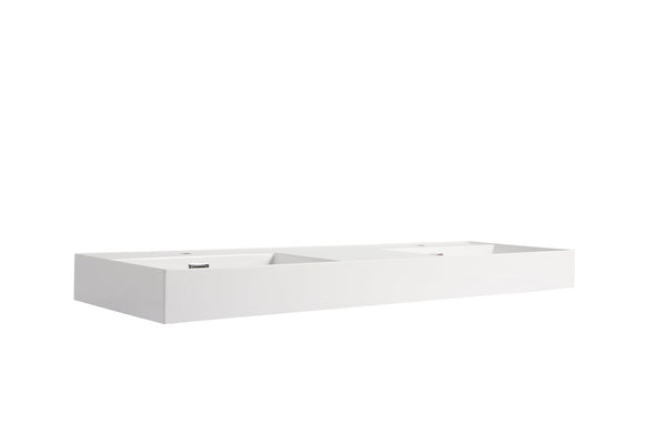 English Elm 60 Resin 60 Inch Gel-Coated Vanity Top in American White Oak Finish — Lightweight, Durable, Eco-Safe Design W1972P186778