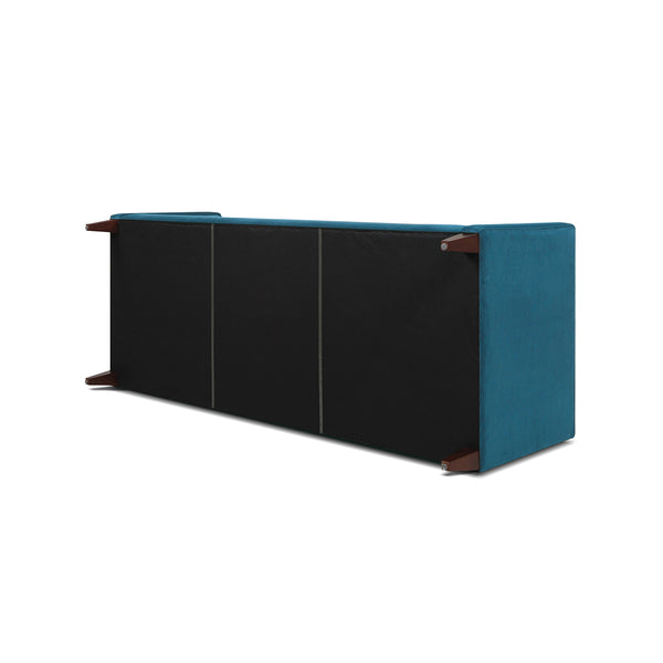 English Elm Jennifer Taylor Home - Jack 84" Modern Tuxedo Tufted Sofa in Plush Velvet with Shelter Arms, Reversible Cushions, Pillows Blue B2719P238406