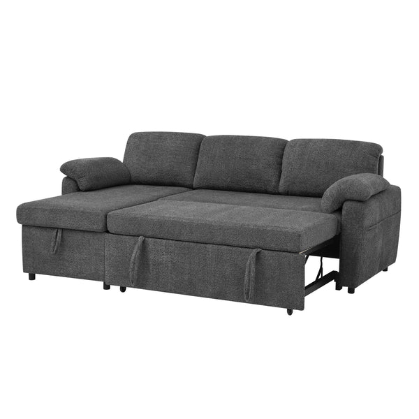 English Elm Convertible Sofa Bed – Stylish 3-In-1 Sectional With Storage For Modern Living Spaces & Guests B343S00025