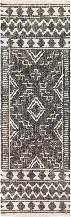 Surya Cadence 2' X 3' Handmade Jute Rug - Global Style, Durable No-pile Design, Easy Maintenance, India-made Black Jute Cec2300-268
