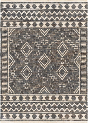 Surya Cadence 2' X 3' Handmade Jute Rug - Global Style, Durable No-pile Design, Easy Maintenance, India-made Black Jute Cec2300-23