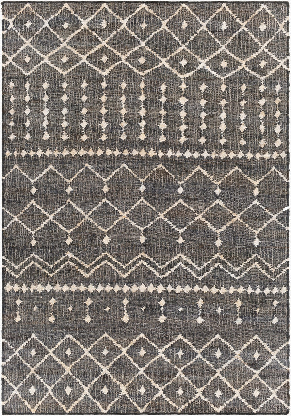 Surya Cadence 2' X 3' Handmade Jute Rug - Global Style, Durable No-pile Design, Easy Maintenance, India-made Black Jute Cec2303-23