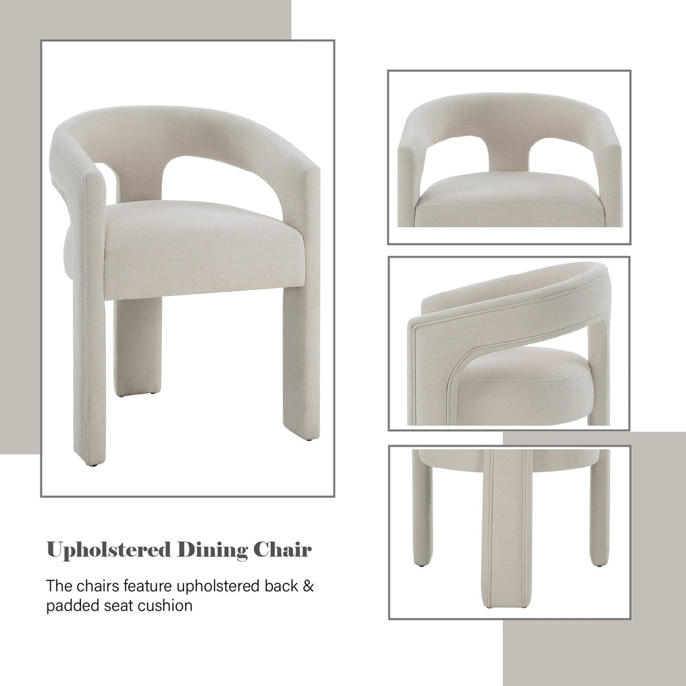 English Elm Gamarya Upholstered Chenille Side Chair Set of 2 – Modern Comfort, Plywood Frame, 220lb Capacity White 38 L x 25 W x 25 H B2726P285868