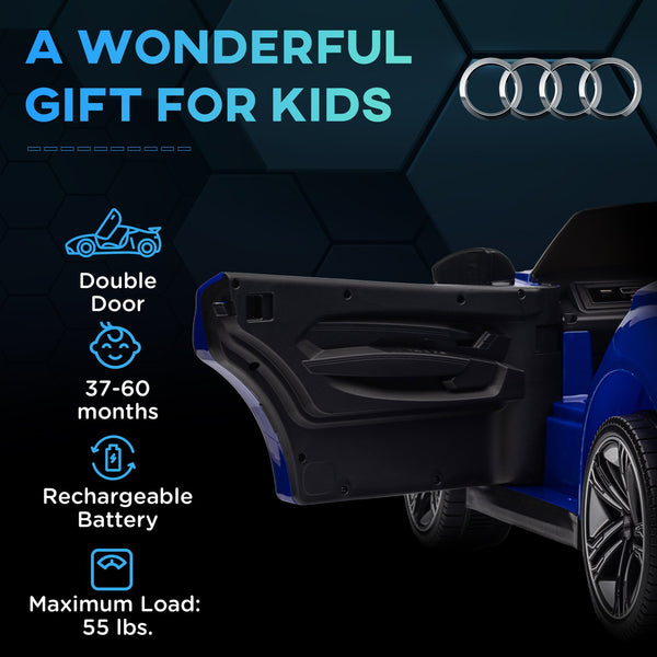English Elm Aosom Licensed Audi 12v Electric Ride on Toy Car with Remote Suspension and Lights W2225P229544