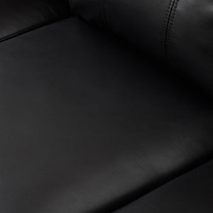 English Elm 59" Club Style Tufted Pu Leather Loveseat with Hidden Storage and Wide Padded Armrests Black W1097S00243