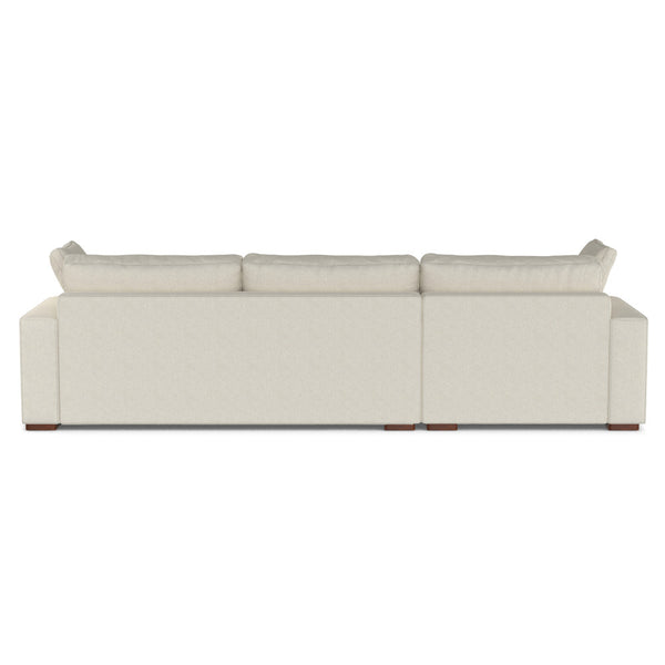 English Elm Charlie Deep Seater Left Sectional Sofa with Extra-Wide Chaise, Eco Performance Fabric, 122" Oversized Lounge Cream B136P199285