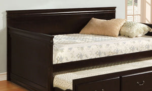 English Elm Traditional English Daybed With Twin Trundle Espresso Finish — Platform Slat Kit Included, Guest-Ready 81" B2741S00484