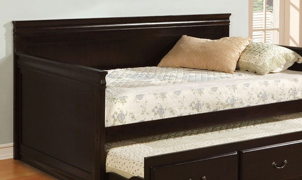 English Elm Traditional English Daybed With Twin Trundle Espresso Finish — Platform Slat Kit Included, Guest-Ready 81" B2741S00484