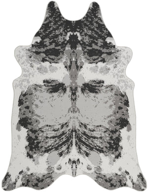 English Elm Hide Gray & Silver 5 Ft. X 7 Ft. Area Rug - Soft, Durable, Kid & Pet-Friendly For Modern Spaces B186P316851