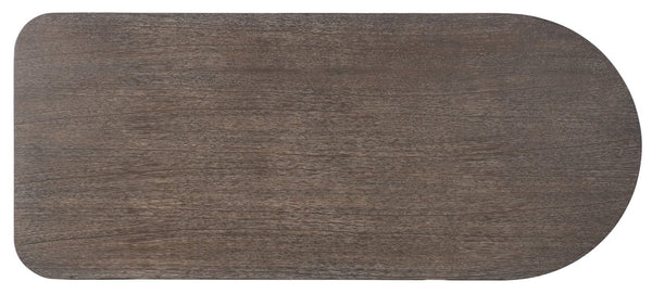 Hooker Furniture Commerce Gibbons Cocktail Bench — Sculptural Oak Pedestal Bench With Resin Accents, Dark Oak Finish, Cream Base 7228-50721-89