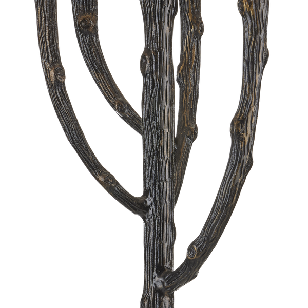 Mangrove Bronze Floor Lamp – Nature-Inspired Design with Unique Root Base and Grasscloth Shade