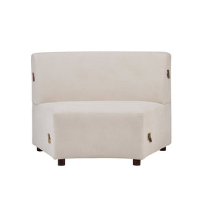 English Elm Luno Chenille Cloud Sectional Sofa Low Profile L Shape Living Room Seating N773IS00092B