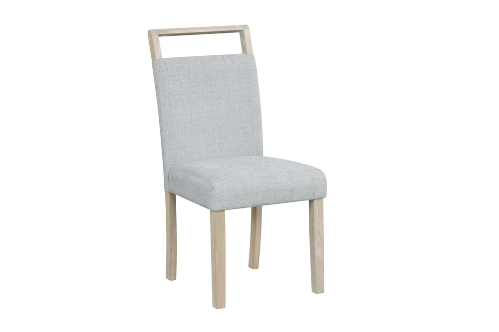English Elm 2pc Gray Fabric Dining Chair Set with Full Cushion Seating for Modern Rooms B011P427919